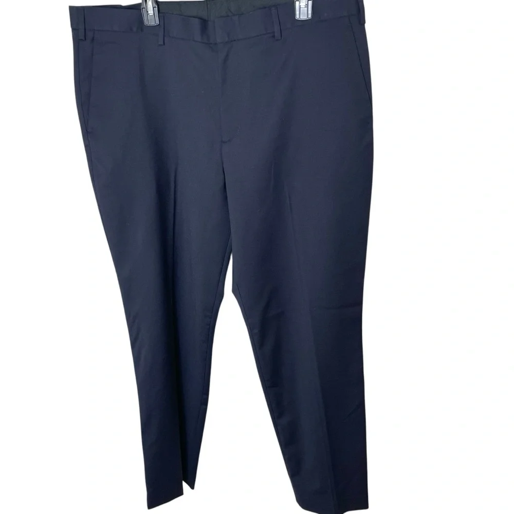 NEW J. Crew Classic Navy Bowery Slim Straight Wool Blend Dress Pant Size 38 x 32